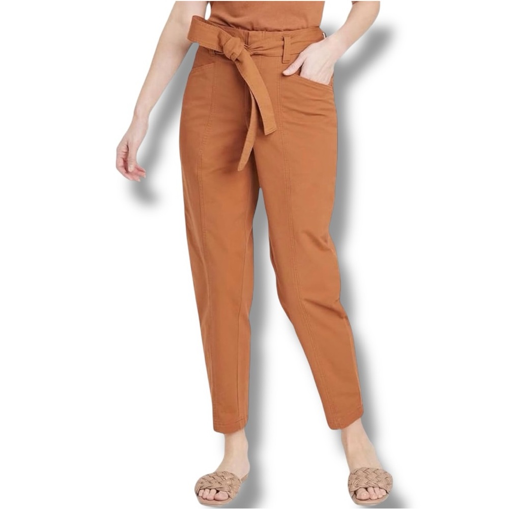 a new day Size 2 High Rise Tapered Ankle Rust Pants